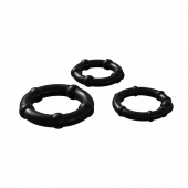Набор из 3 черных эрекционных колец Babooom Ring Set - Adrien Lastic - в Красноярске купить с доставкой