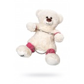 Бондажный набор: белый мишка с розовыми оковами и наручниками - Pecado - купить с доставкой в Красноярске