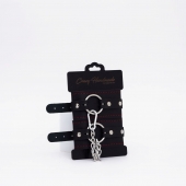 Черно-красные кожаные оковы - Crazy Handmade - купить с доставкой в Красноярске