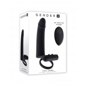 Черная вибронасадка для двойного проникновения Full Swing - Gender X - купить с доставкой в Красноярске