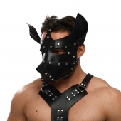 Черная кожаная маска «Собака» - Crazy Handmade - купить с доставкой в Красноярске Черная кожаная маска «Собака» - Crazy Handmade - купить с доставкой в Красноярске