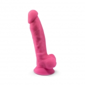 Розовый люминесцентный фаллоимиатор SILEXD Model 1 7  - 17,6 см. - Adrien Lastic купить с доставкой в интернет-магазине Orgasmix в Красноярске Розовый люминесцентный фаллоимиатор SILEXD Model 1 7  - 17,6 см. - Adrien Lastic