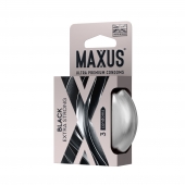 Черные утолщенные презервативы MAXUS Extra Strong с железным кейсом - 3 шт. - Maxus - купить с доставкой в Красноярске