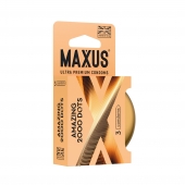 Точечные презервативы MAXUS 2000 Amazing Dots с железным кейсом - 3 шт. - Maxus - купить с доставкой в Красноярске