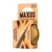 Точечные презервативы MAXUS 2000 Amazing Dots с железным кейсом - 3 шт. - Maxus - купить с доставкой в Красноярске