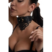 Фигурный чокер с узорами и золотистой фурнитурой - Crazy Handmade - купить с доставкой в Красноярске