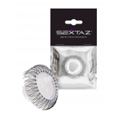 Эластичное эрекционное кольцо с длинными черными «ресничками» - Sextaz - в Красноярске купить с доставкой