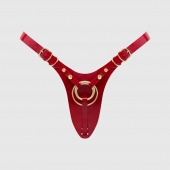 Красный пояс для фиксации насадок Strap-On-Me Leatherette Harness Fabulous - Strap-on-me - купить с доставкой в Красноярске