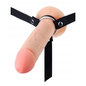 Мужской полый страпон на регулируемых ремешках - 22 см. - Sex Expert - купить с доставкой в Красноярске