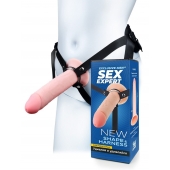 Мужской полый страпон на регулируемых ремешках - 22 см. - Sex Expert - купить с доставкой в Красноярске