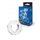 Прозрачное эрекционное кольцо в форме гайки - Sex Expert - в Красноярске купить с доставкой