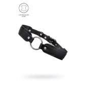 Черный кожаный чокер-ошейник со скруглёнными углами - Pecado - купить с доставкой в Красноярске