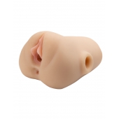 Телесный мастурбатор с вибрацией Double Pounder Vibrating Squeeze Stroker - Pipedream - в Красноярске купить с доставкой