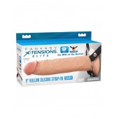 Телесный пустотелый фаллопротез 9’’ Hollow Silicone Strap-On - 24,1 см. - Pipedream - купить с доставкой в Красноярске