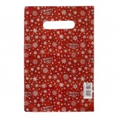 Красный подарочный новогодний пакет с вырубной ручкой (20х30 см) - Сима-Ленд - купить с доставкой в Красноярске