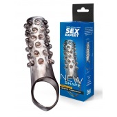 Дымчатая насадка на пенис с выпуклостями - 11 см. - Sex Expert - в Красноярске купить с доставкой