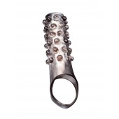 Дымчатая насадка на пенис с выпуклостями - 11 см. - Sex Expert - в Красноярске купить с доставкой