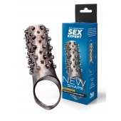 Дымчатая насадка на пенис с шипами и выпуклостями - 12,5 см. - Sex Expert - в Красноярске купить с доставкой
