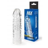 Прозрачная закрытая насадка на пенис - 17 см. - Sex Expert - в Красноярске купить с доставкой