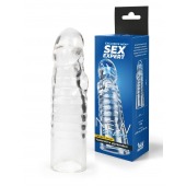 Прозрачная закрытая насадка на член - 15 см. - Sex Expert - в Красноярске купить с доставкой