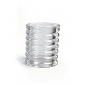 Прозрачная сквозная насадка на пенис с ребрышками - Sex Expert - в Красноярске купить с доставкой