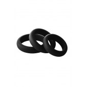 Набор из 3 черных эрекционных колец Smooth Silicone Cockring Pack - Dream Toys - в Красноярске купить с доставкой