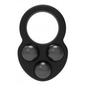 Черное эрекционное кольцо с утяжелителями - Dream Toys - в Красноярске купить с доставкой