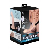 Телесный полый страпон с вибрацией Erection Agents - 24,1 см. - NMC - купить с доставкой в Красноярске