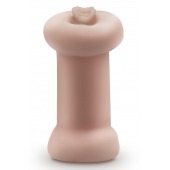 Телесный люминесцентный двусторонний мастурбатор Tasha - Blush Novelties - в Красноярске купить с доставкой