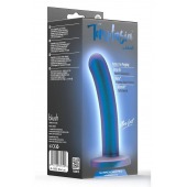 Синяя насадка с гладкой поверхностью Surrender 5.75 Inch Intermediate Pegging Dildo - 14,6 см. - Blush Novelties - купить с доставкой в Красноярске