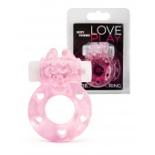 Розовое эрекционное виброкольцо в форме зайчика - 1137 - в Красноярске купить с доставкой