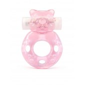 Розовое эрекционное виброкольцо в форме мишки - 1137 - в Красноярске купить с доставкой