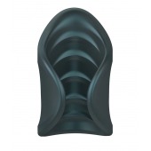 Серый сквозной мастурбатор с вибрацией Manwan Starter - Manwan - в Красноярске купить с доставкой