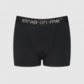 Черные трусики-боксеры для фиксации насадок Strap-on-me Harness Lingerie Allure - size S - Strap-on-me - купить с доставкой в Красноярске