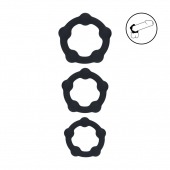 Набор из 3 эрекционных колец Beaded Silicone Cockring Set - Shots Media BV - в Красноярске купить с доставкой