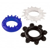 Набор из 3 эрекционных колец разного цвета и рельефа - Boys of Toys - в Красноярске купить с доставкой