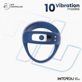Синее интерактивное эрекционное виброкольцо Rank - Intoyou - в Красноярске купить с доставкой