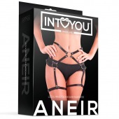 Черные стрепы на бёдра Aneir - Intoyou - купить с доставкой в Красноярске
