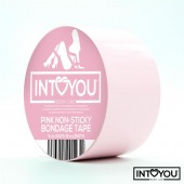 Розовый скотч для фиксации Non-Sticky Bondage Tape - 15 м. - Intoyou - купить с доставкой в Красноярске