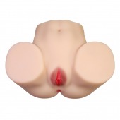 Телесный мастурбатор с 2 любовными отверстиями Olivia - Baile - в Красноярске купить с доставкой