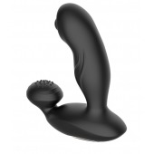 Черный вибромассажер простаты с вращающимся шариком - Secwell - в Красноярске купить с доставкой