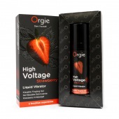 Жидкий вибратор Orgie High Voltage Strawberry - 15 мл. - ORGIE - купить с доставкой в Красноярске