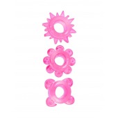 Комплект из 3 розовых эрекционных колец - Erowoman-Eroman - в Красноярске купить с доставкой