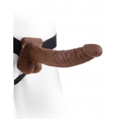 Полый мужской фаллопротез Hollow Strap-On with Balls - 24 см. - Pipedream - купить с доставкой в Красноярске