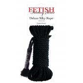 Черная веревка для фиксации Deluxe Silky Rope - 9,75 м. - Pipedream - купить с доставкой в Красноярске