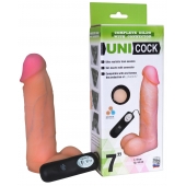 Фаллическая насадка Харнесс UNICOCK 7  с вибрацией - 19 см. - LOVETOY (А-Полимер) - купить с доставкой в Красноярске
