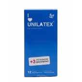 Классические презервативы Unilatex Natural Plain - 12 шт. + 3 шт. в подарок - Unilatex - купить с доставкой в Красноярске