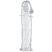 Гладкая прозрачная насадка с усиками под головкой - 12,5 см. - Toyfa Basic - в Красноярске купить с доставкой