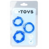 Набор из 3 синих эрекционных колец A-toys - A-toys - в Красноярске купить с доставкой
