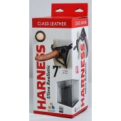 Насадка-фаллоимитатор на кожаных трусиках Harness Ultra Realistic 7  - 18 см. - LOVETOY (А-Полимер) - купить с доставкой в Красноярске